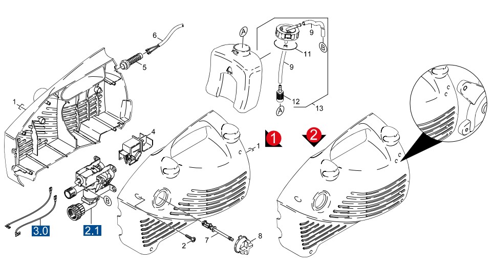 Karcher K210 1.223-591.0 Pressure Washer Parts